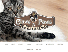 Tablet Screenshot of clawsnpawsdayspa.com